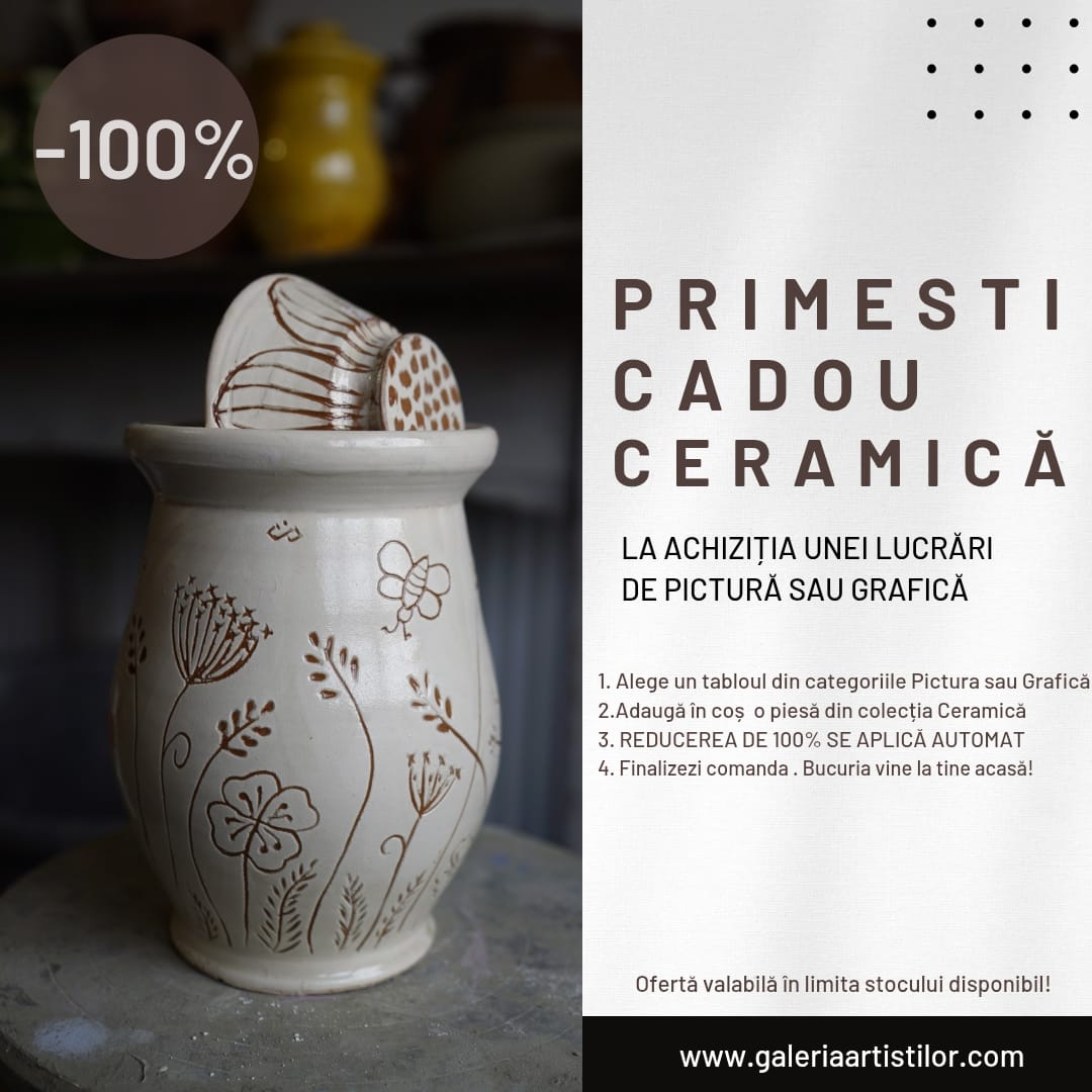 🖼️ Cumpără Artă. Primește Ceramică Cadou!