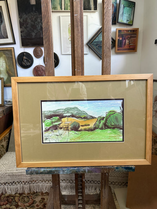 Peisaj cu flori albe