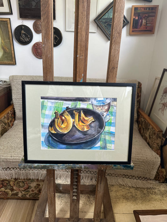 Natură statică cu dovleac copt