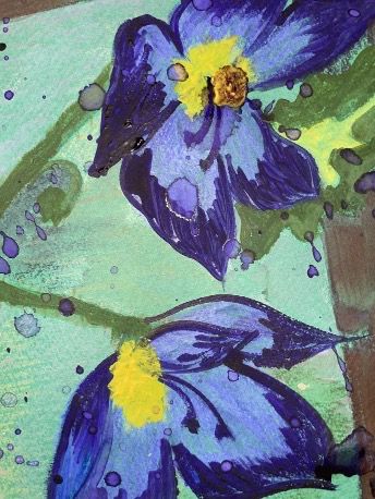 Aceleași violete în ploaie