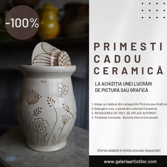 🖼️ Cumpără Artă. Primește Ceramică Cadou!